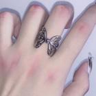 Alloy Butterfly Open Ring Silver - One Size