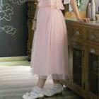 Plain A-line Skirt/ Pinafore Dress