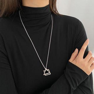 Geometric Necklace Silver - One Size
