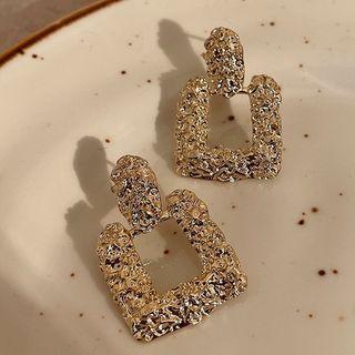 Textured Drop Earring 1 Pair - Gold - One Size