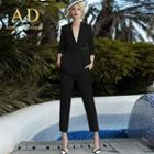 Notched-lapel Blazer / Slim-fit Pants / Pencil Skirt