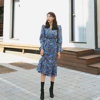 Bloom Midi Mermaid Dress With Sash