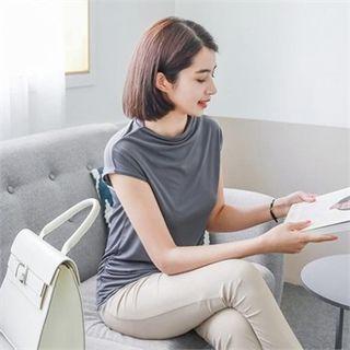 Crew-neck Cap-sleeve Top
