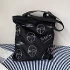 Embroidered Tote Bag Black - One Size