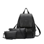 Set: Faux Leather Backpack + Shoulder Bag + Pouch