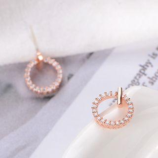Rhinestone Hoop Ear Stud