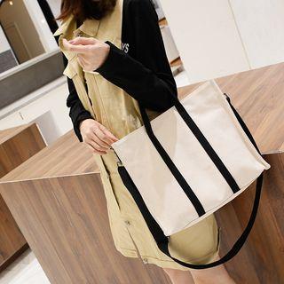 Two Way Canvas Tote Almond - One Size