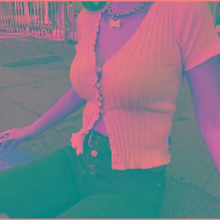 Short-sleeved Ribbed Cardigan