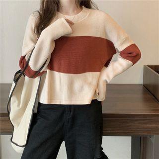 Two-tone Loose-fit Sweater