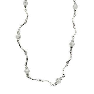 Glass Bead Wavy Alloy Necklace
