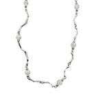 Glass Bead Wavy Alloy Necklace