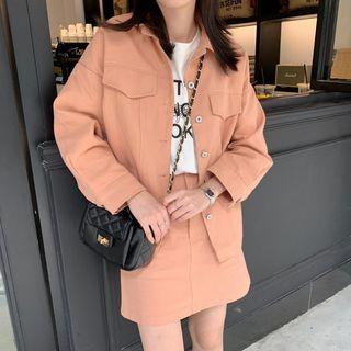 Set: Plain Jacket + Skirt