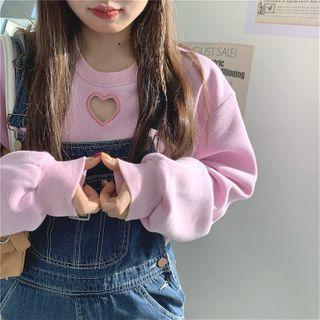 Heart Cutout Loose-fit Sweatshirt