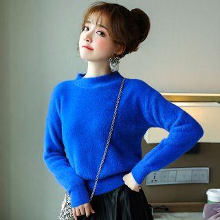 Multi-color High-neck Sweater