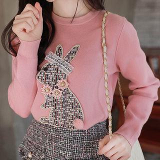 Beaded Rabbit-patch Top