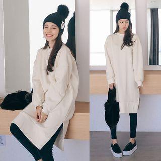 Round-neck Slit-side Pullover Dress