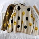 Smiley-face Loose-fit Sweater