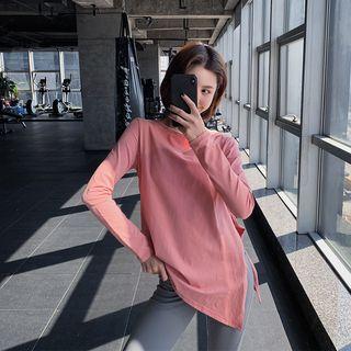 Side-slit Quick Dry Long-sleeve T-shirt