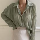 See-through Ruched Shirt