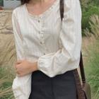 Frilled Button-up Blouse