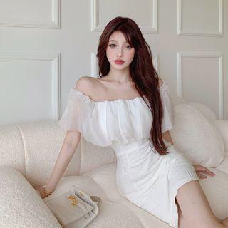 Ruffle Slim-fit Dress