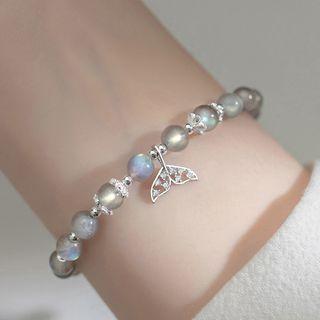 Mermaid Tail Moonstone Sterling Silver Bracelet Silver - One Size