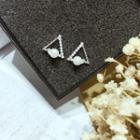 Rhinestone Triangle Stud Earring