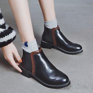Color Block Chelsea Boots