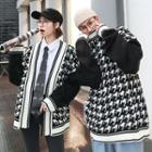 Couple Matching Houndstooth Sweater / Cardigan
