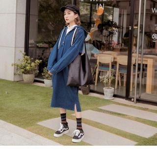 Hooded Denim Dress