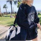 Lion Print Loose-fit Sweatshirt