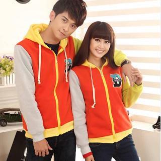 Color-block Hooded Zip Jacket