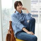 Pocket-front Tab-sleeve Shirt