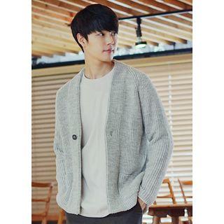 V-neck One-button Cardigan