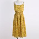 Printed Mock Two-piece Sleeveless A-line Dress