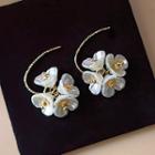 Flower Alloy Earring 1 Pair - C-676 - White - One Size