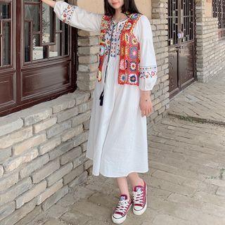 Patterned Vest Red - One Size