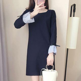 Striped Cuff Shift Dress