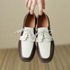 Two-tone Lace-up Oxford Shoes