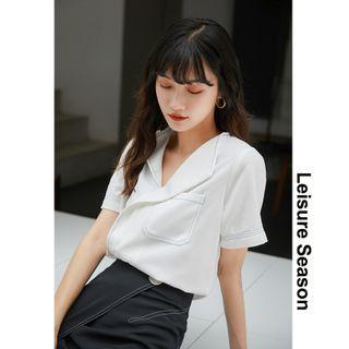 Stitched Wrapped Chiffon Shirt