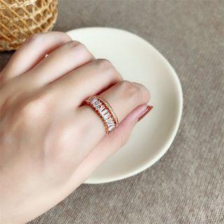 Rhinestone Alloy Open Ring As Shown In Figure - One Size