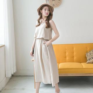 Sleeveless Spaghetti-strap Dress