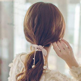 Bow Pearl Hair Tie