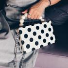 Dotted Print Box Crossbody Bag