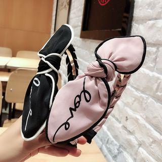 Lettering Bow Headband