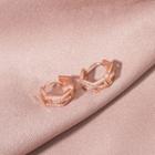 Geometric Rhinestone Alloy Earring 1 Pair - Era114-02 - Rose Gold - One Size