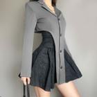 Paneled Mini A-line Blazer Dress