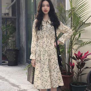 Long-sleeve Midi A-line Dress (various Designs)