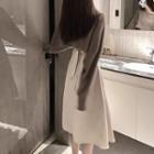 Cropped Sweater / Sleeveless Midi A-line Dress / Set
