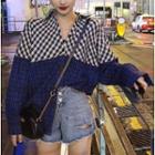 Plaid Panel Shirt As Shown In Figure - One Size